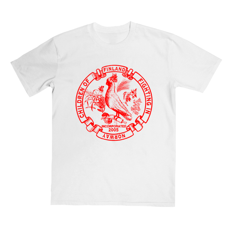 C.O.F.F.I.N / Cockatoo White T-Shirt ( Red Logo )