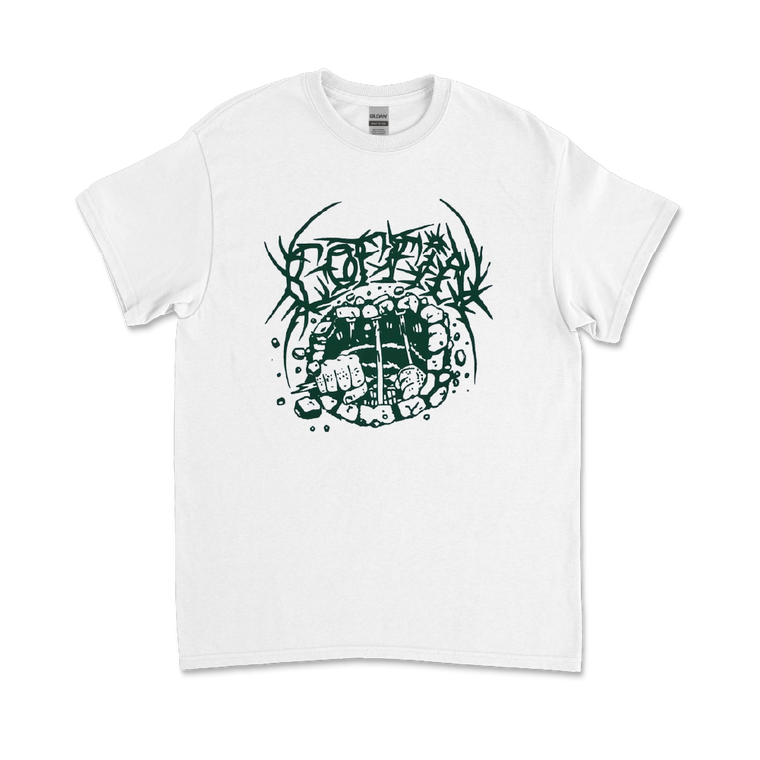 C.O.F.F.I.N / Green on White T-Shirt