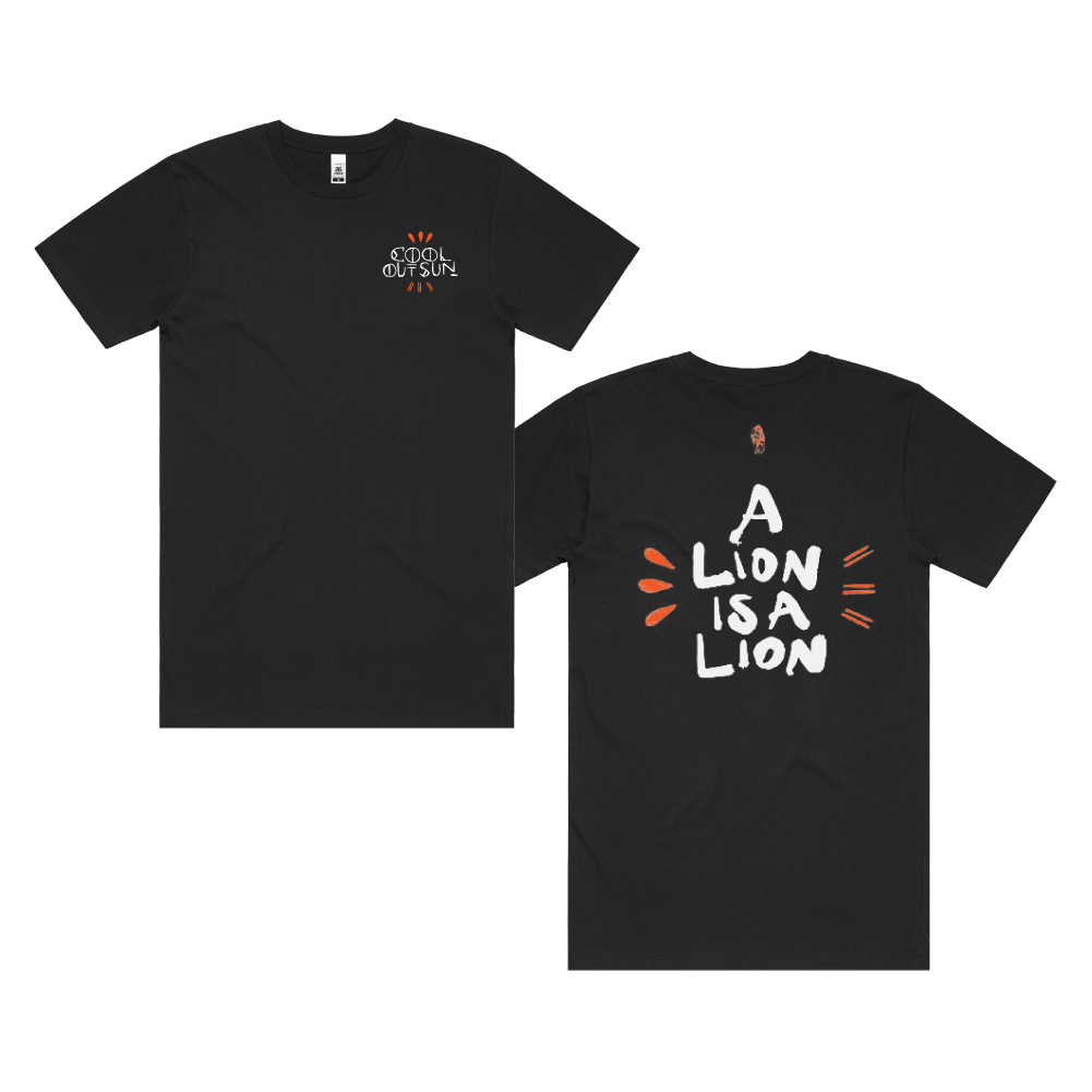 Cool Out Sun / A Lion is a Lion Black T-Shirt