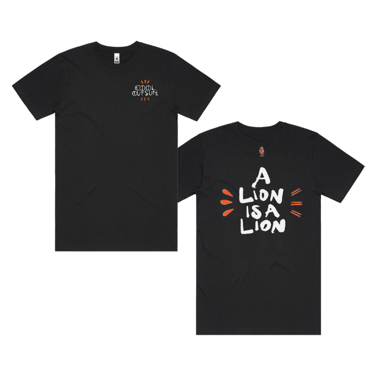 Cool Out Sun / A Lion is a Lion Black T-Shirt