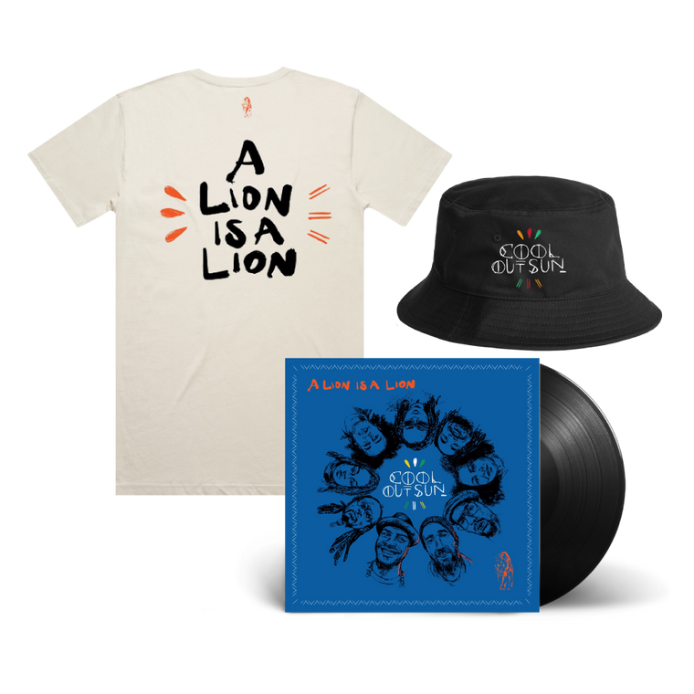 Cool Out Sun / A Lion is a Lion LP Black Vinyl, Lion is a Lion T-Shirt & Bucket Hat Bundle ***PRE-ORDER***