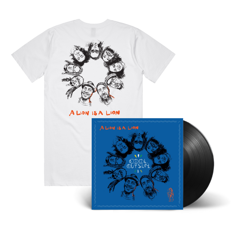 Cool Out Sun / A Lion is a Lion LP Black Vinyl & Faces T-Shirt Bundle