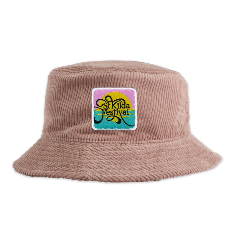 St Kilda Festival / Dusty Pink Cord Bucket Hat