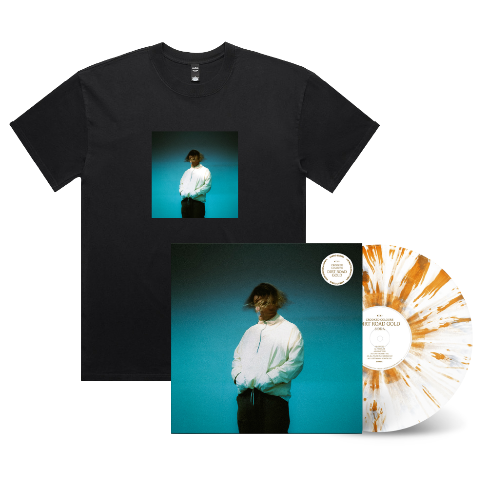 Crooked Colours / Dirt Road Gold (Limited Edition - White / Gold Splash Vinyl) & T-Shirt ***PREORDER***