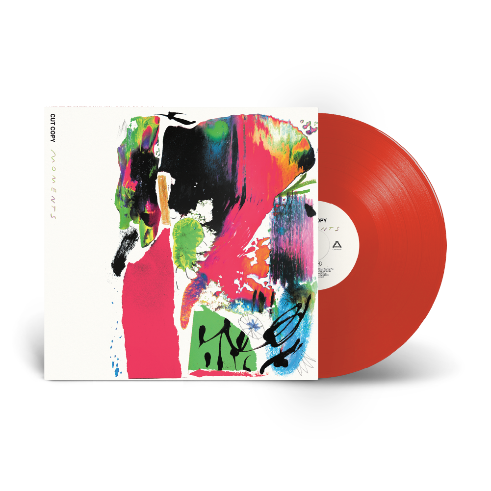 Cut Copy / Moments Red LP & White T-Shirt Bundle