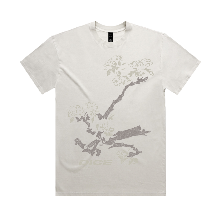DICE / Flower Faded Bone T-Shirt