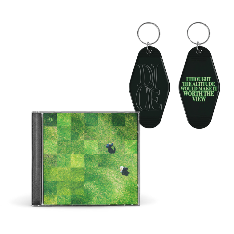 DICE / I Thought The Altitude Would Make It Worth The View CD & Black Hotel Keyring