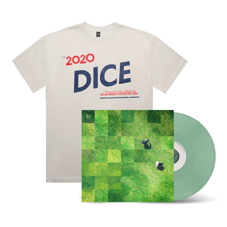 DICE / I Thought The Altitude Would Make It Worth The View LP Eucalyptus Green Vinyl & Faded Bone T-Shirt