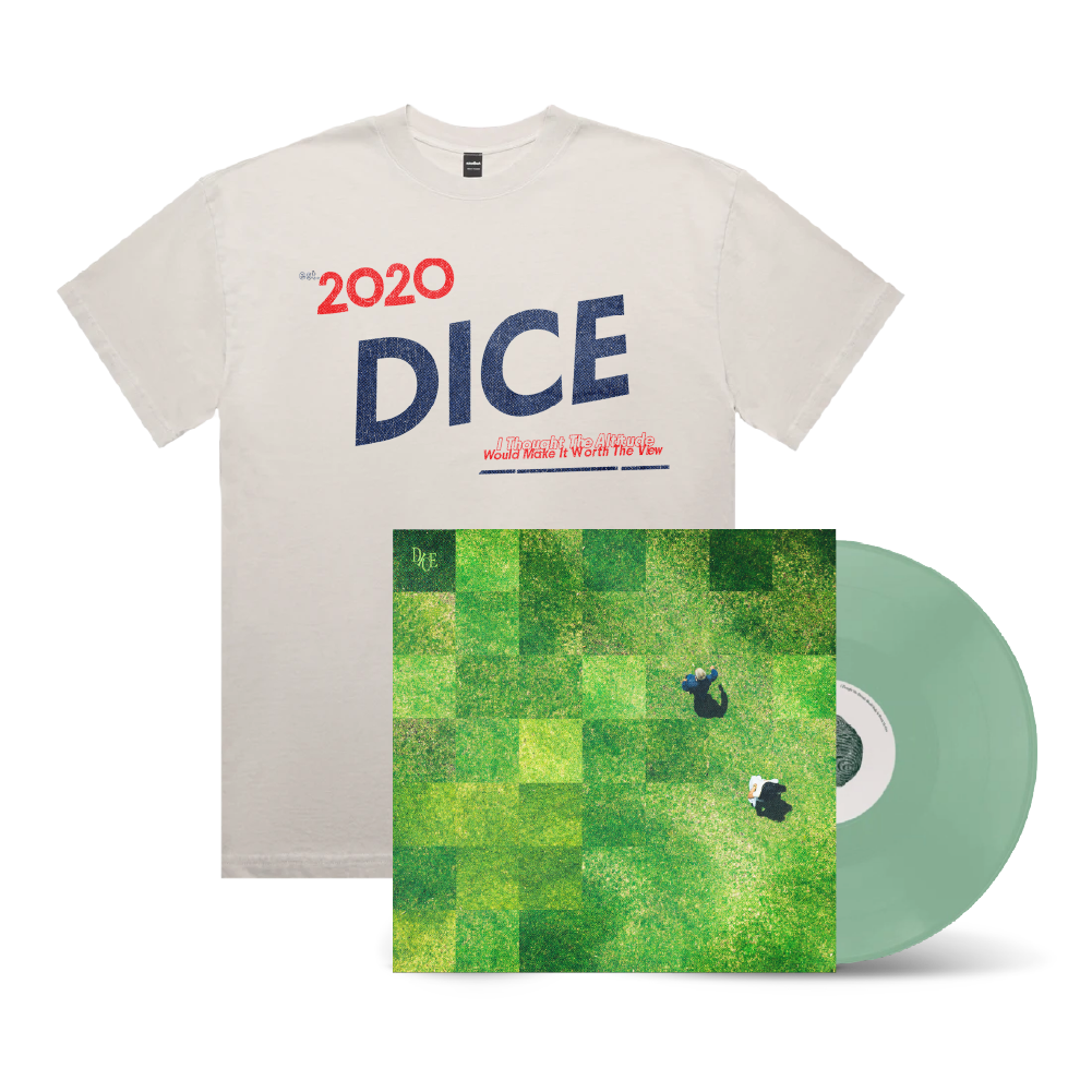 DICE / I Thought The Altitude Would Make It Worth The View LP Eucalyptus Green Vinyl & Faded Bone T-Shirt ***PRE-ORDER***