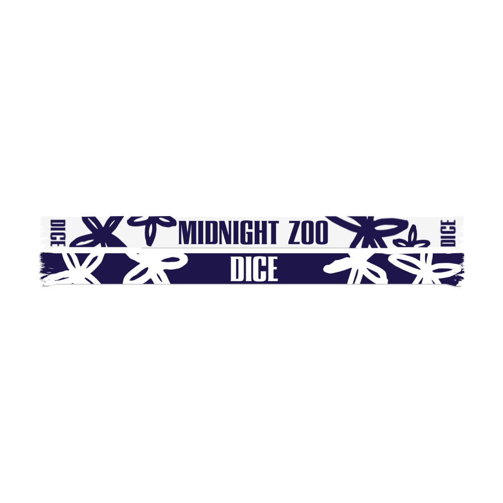 DICE / Midnight Zoo LP Purple & Black Marble Vinyl, Hoodie, T-Shirt & Scarf Bundle