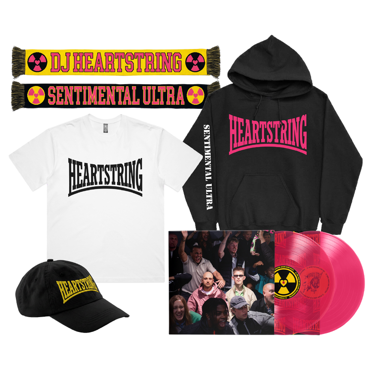 DJ HEARTSTRING / Sentimental Ultra 2LP Pink Transparent Fluorescent Vinyl, White Tee, Black Hood, Cap & Scarf ***PRE-ORDER***