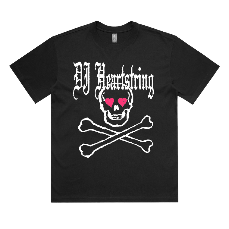 DJ HEARTSTRING / Skull Black Tee ***PRE-ORDER***