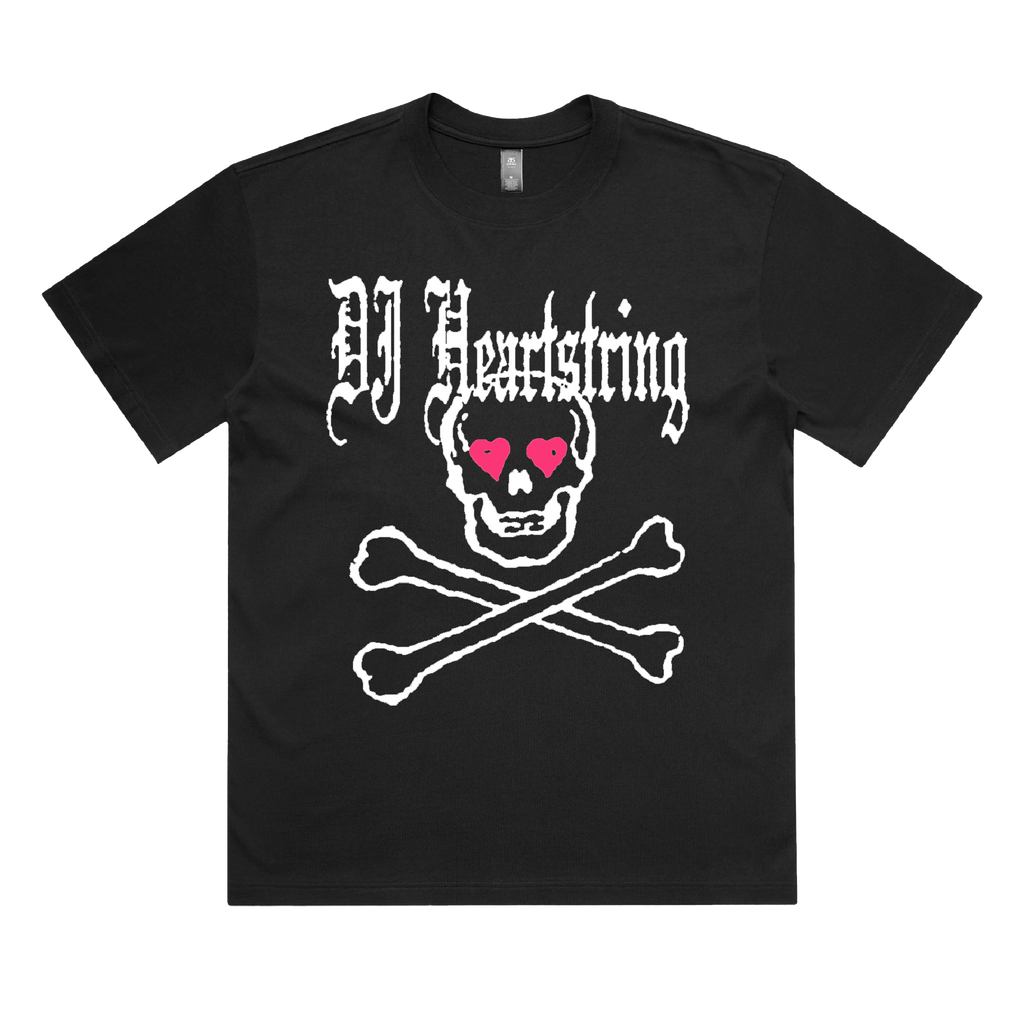 DJ HEARTSTRING / Skull Black Tee ***PRE-ORDER***