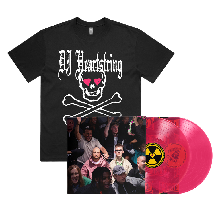 DJ HEARTSTRING / Sentimental Ultra 2LP Pink Transparent Fluorescent Vinyl & Skull Black Tee ***PRE-ORDER***