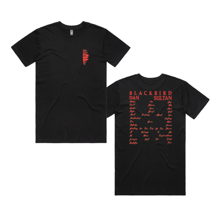 Dan Sultan / BLACKSBIRDS Tracklist Black T-Shirt