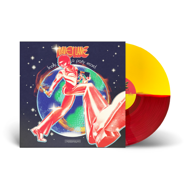 Davey Lane / Finally, A Party Record Limited Edition opaque yellow and translucent red split 12” vinyl