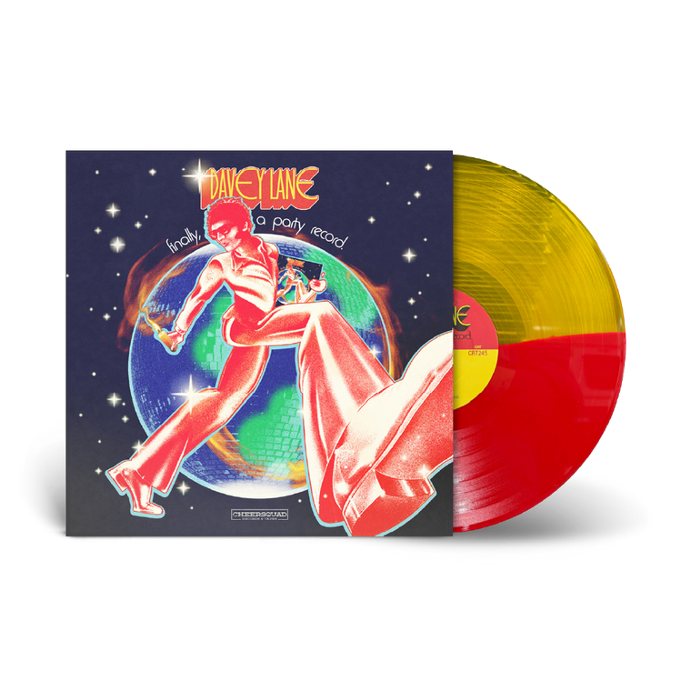Davey Lane / Finally, A Party Record Limited Edition translucent yellow and opaque red split 12” vinyl