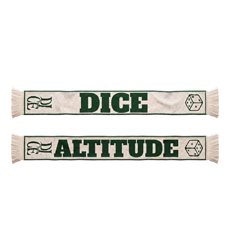 DICE / Altitude Green & Cream Scarf