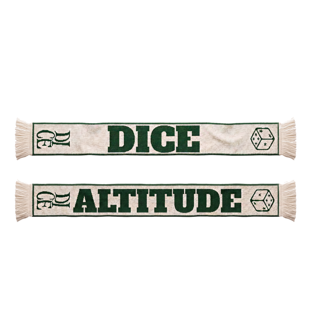 DICE / Altitude Green & Cream Scarf