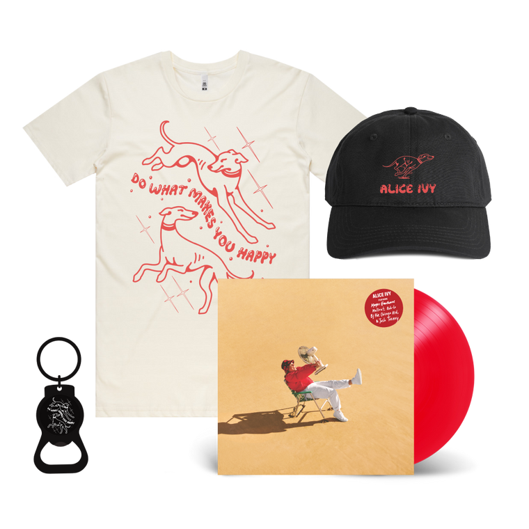 Alice Ivy / Do What Makes You Happy LP Vinyl, T-Shirt, Cap & Bottle Opener Keychain Bundle ***PRE-ORDER***