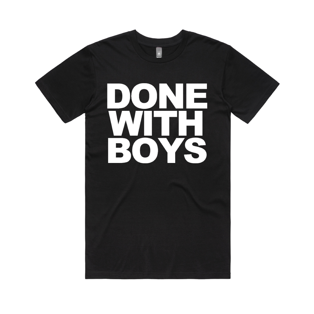 Matilda Pearl / Done With Boys Black T-Shirt