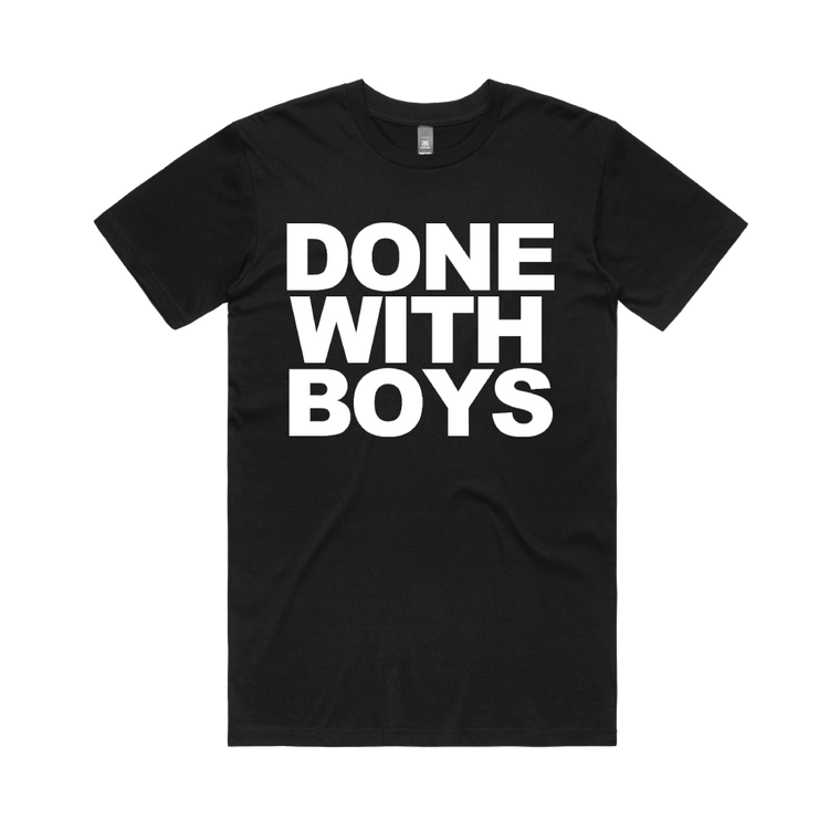 Matilda Pearl / Done With Boys Black T-Shirt