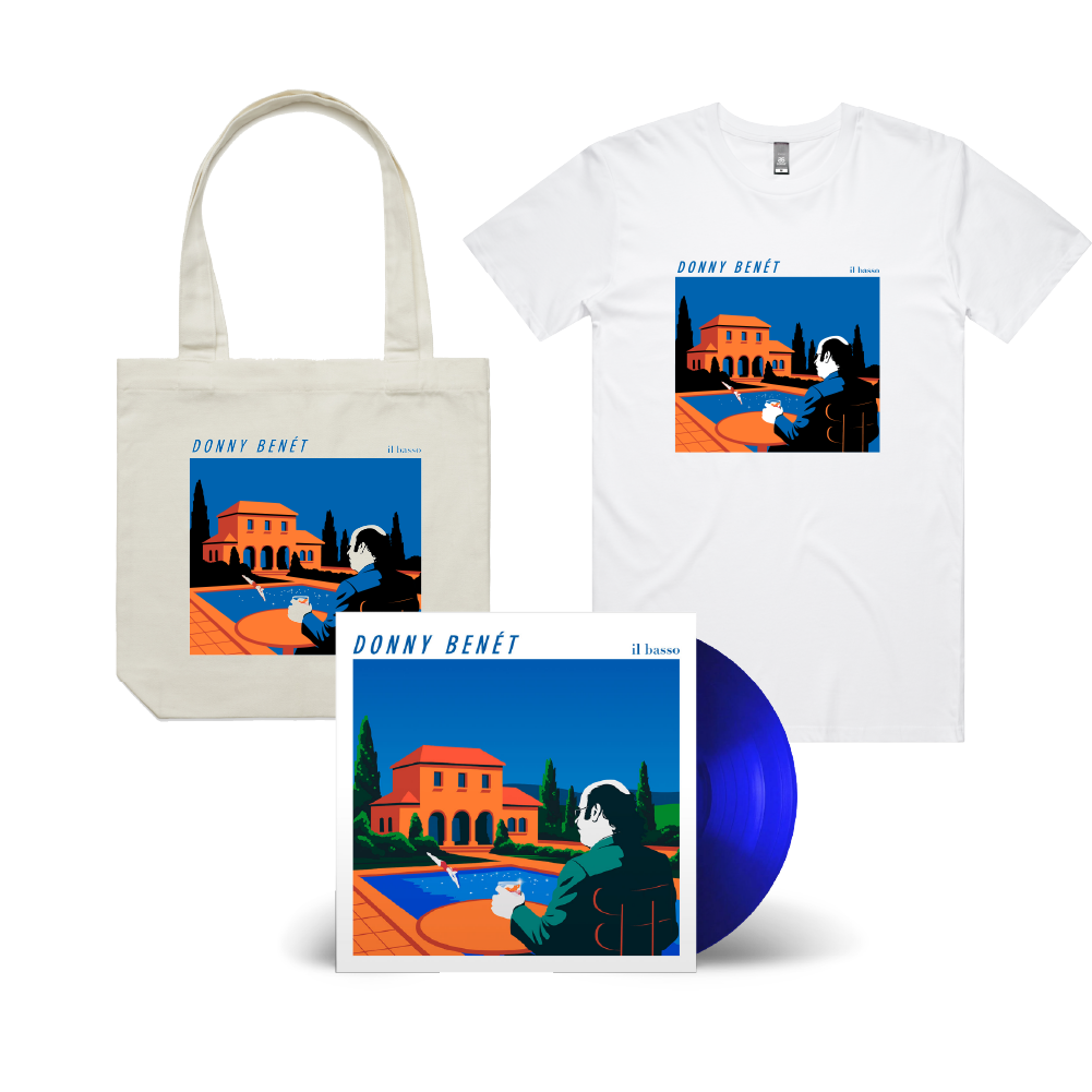 Donny Benét / Il Basso Royal Blue Vinyl, Tee & Tote Bundle ***PRE-ORDER***