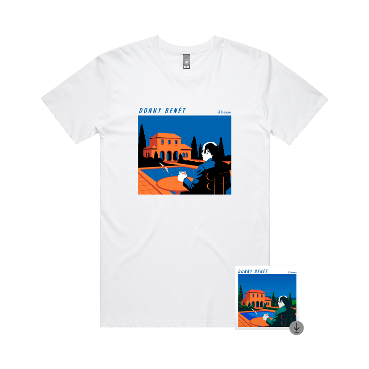 Donny Benét / Il Basso White Tee & Digital Download ***PRE-ORDER***