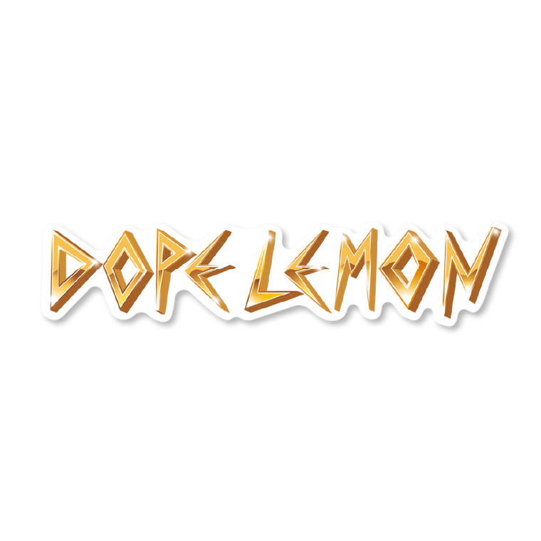 Dope Lemon / Gold Logo Sticker