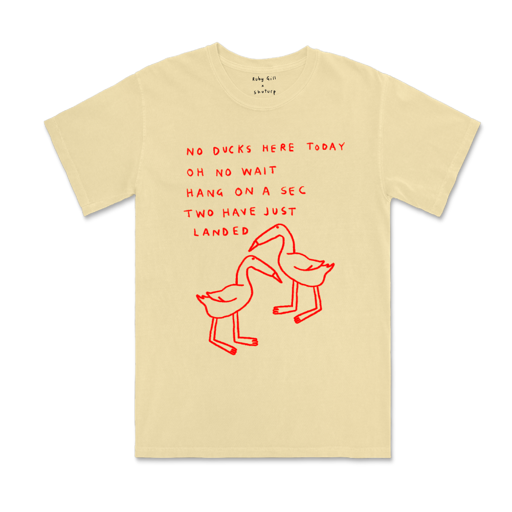 Ruby Gill x Shuturp / Duck Haiku Butter Yellow Tee