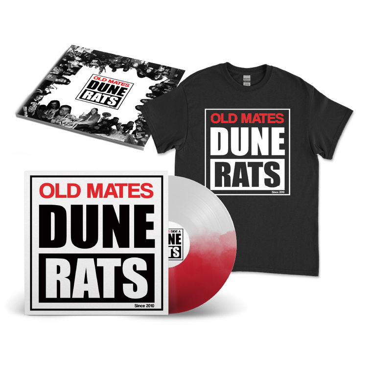 Dune Rats / Old Mates LP, Coffee Table Book & Black T-Shirt Bundle