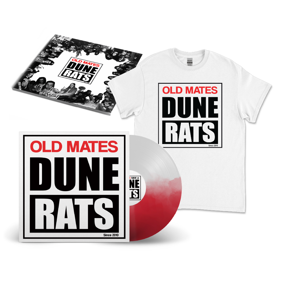 Dune Rats / Old Mates LP, Coffee Table Book & White T-Shirt Bundle ***PRE-ORDER***