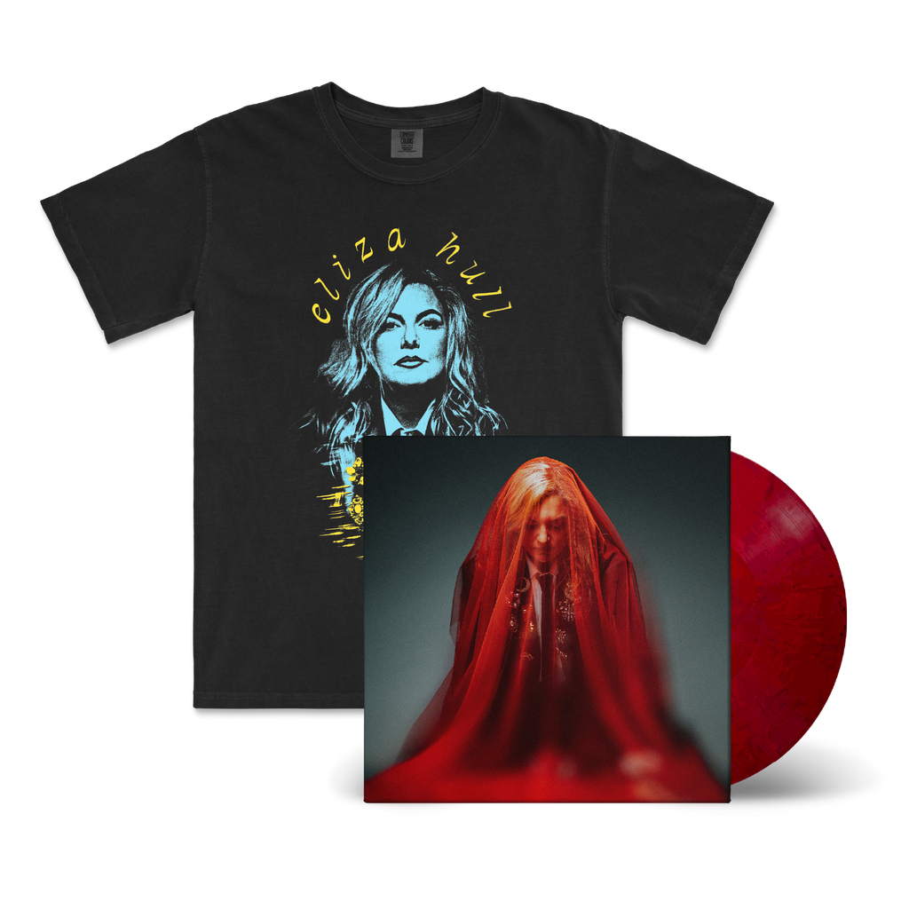Eliza Hull / You'd Think We'd Be Used To Change By Now LP Red Marble Vinyl & Face Black T-Shirt Bundle ***PRE-ORDER***