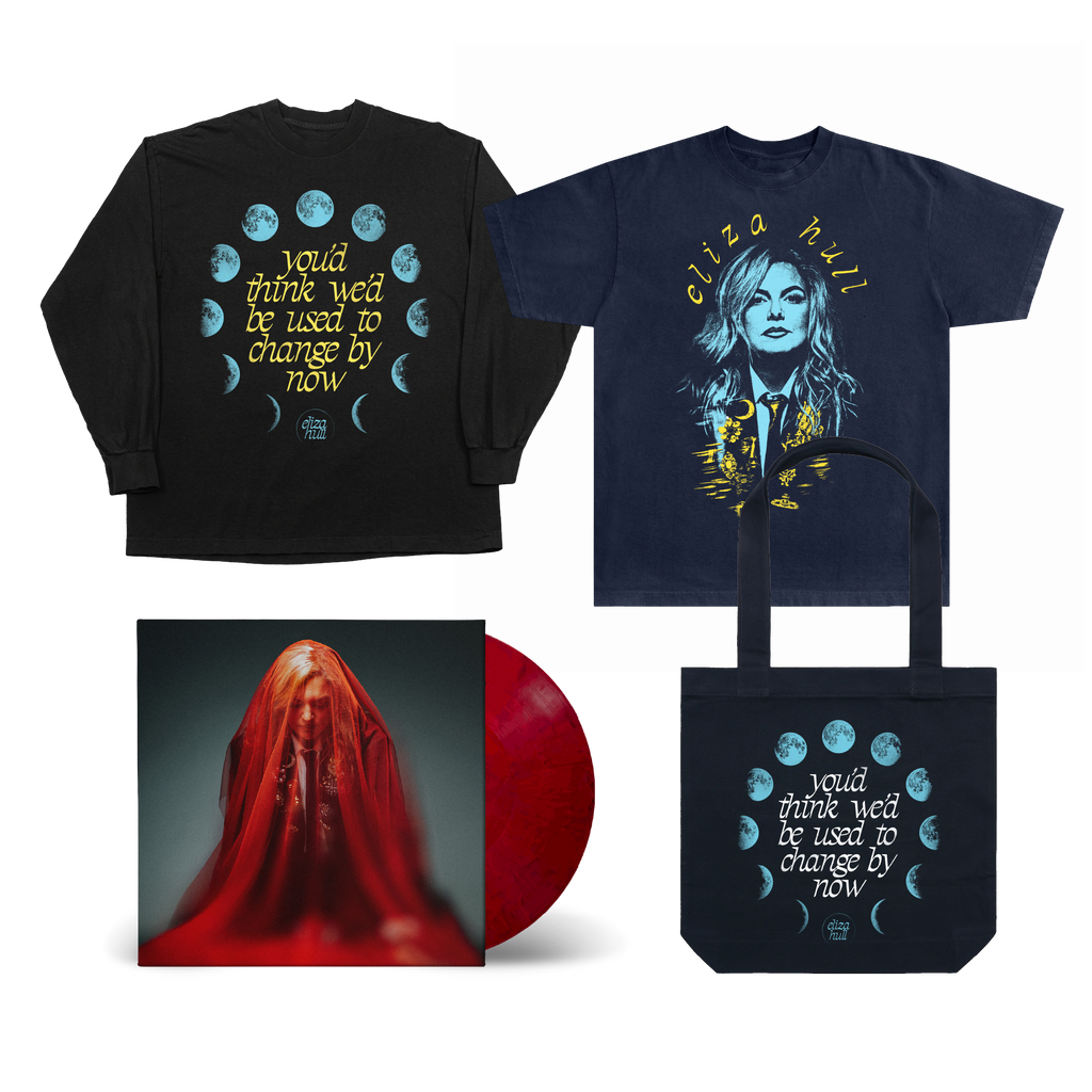 Eliza Hull / You'd Think We'd Be Used To Change By Now LP Red Marble Vinyl, T-Shirt, Longsleeve and Tote Bundle ***PRE-ORDER***