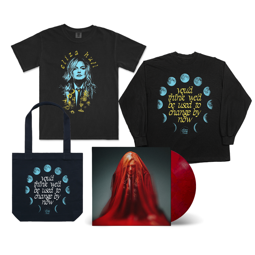 Eliza Hull / You'd Think We'd Be Used To Change By Now LP Red Marble Vinyl, T-Shirt, Longsleeve and Tote Bundle ***PRE-ORDER***