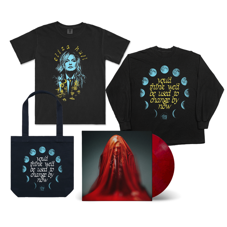 Eliza Hull / You'd Think We'd Be Used To Change By Now LP Red Marble Vinyl, T-Shirt, Longsleeve and Tote Bundle ***PRE-ORDER***