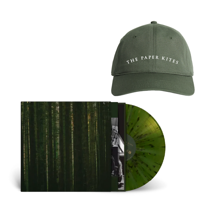 The Paper Kites / Evergreen LP Forest Green Splatter Vinyl & Cap Bundle