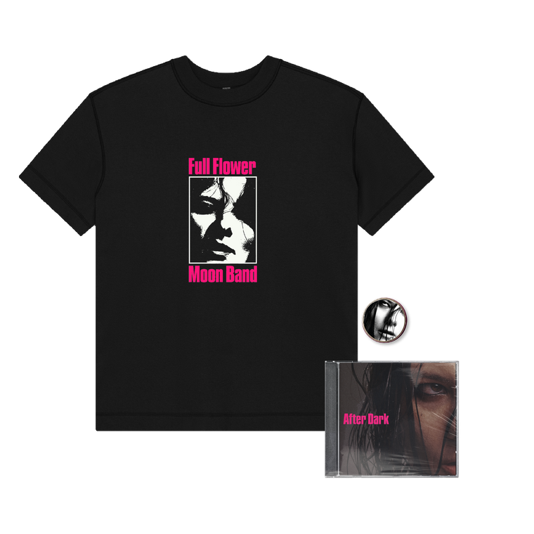 Full Flower Moon Band / After Dark CD & Party Hard Black T-Shirt Bundle + Free Pin***PRE-ORDER***