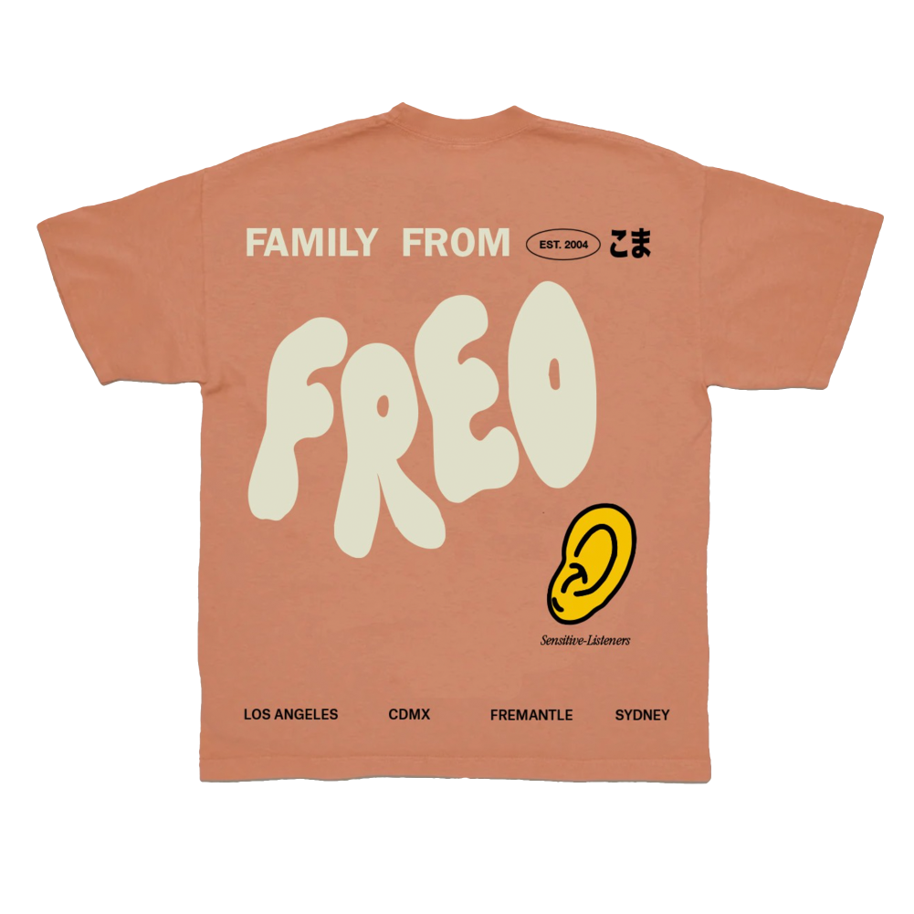 Spinning Top / Fam From Freo Salmon T-Shirt