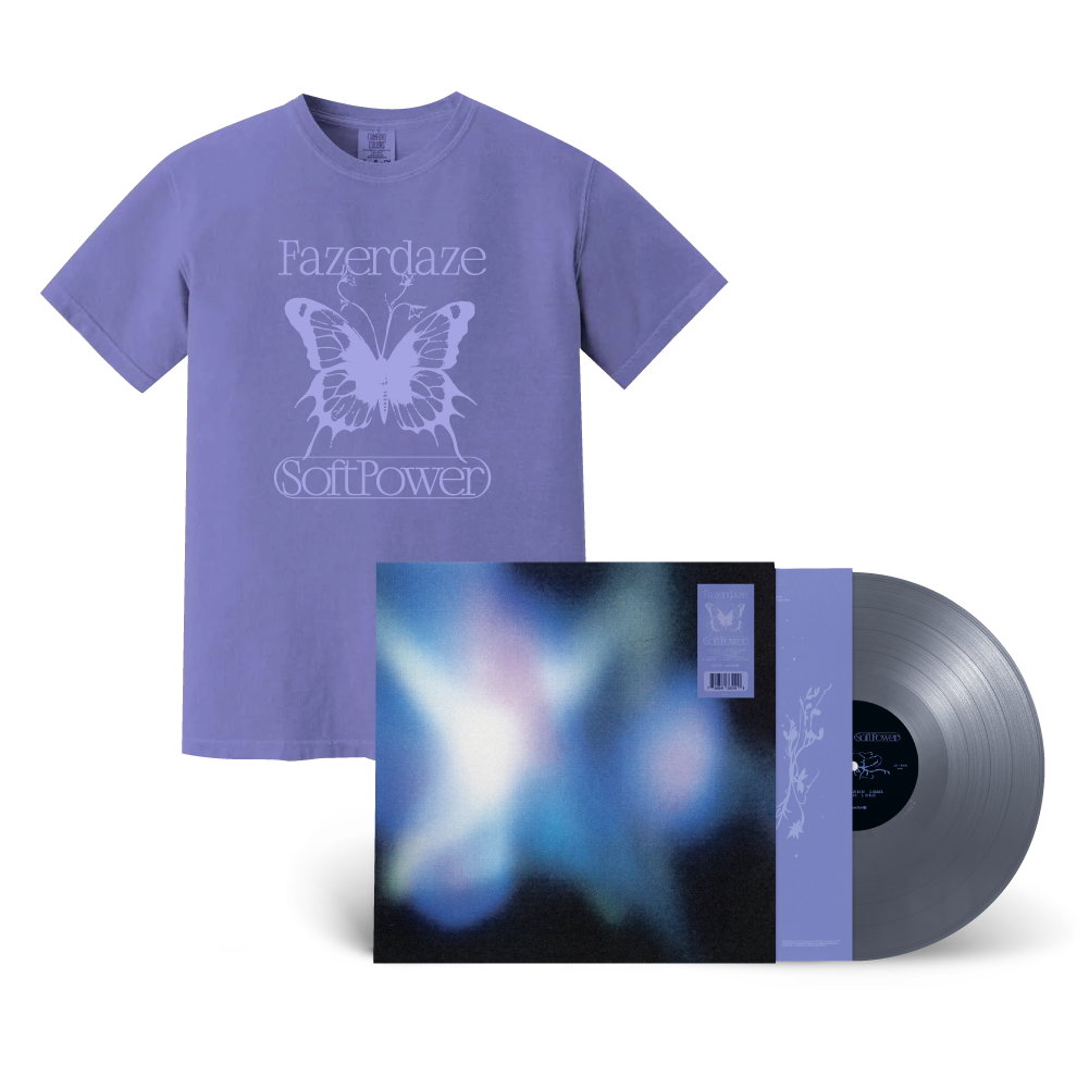 Fazerdaze / Soft Power LP Silver Vinyl & T-Shirt Bundle ***PRE-ORDER***