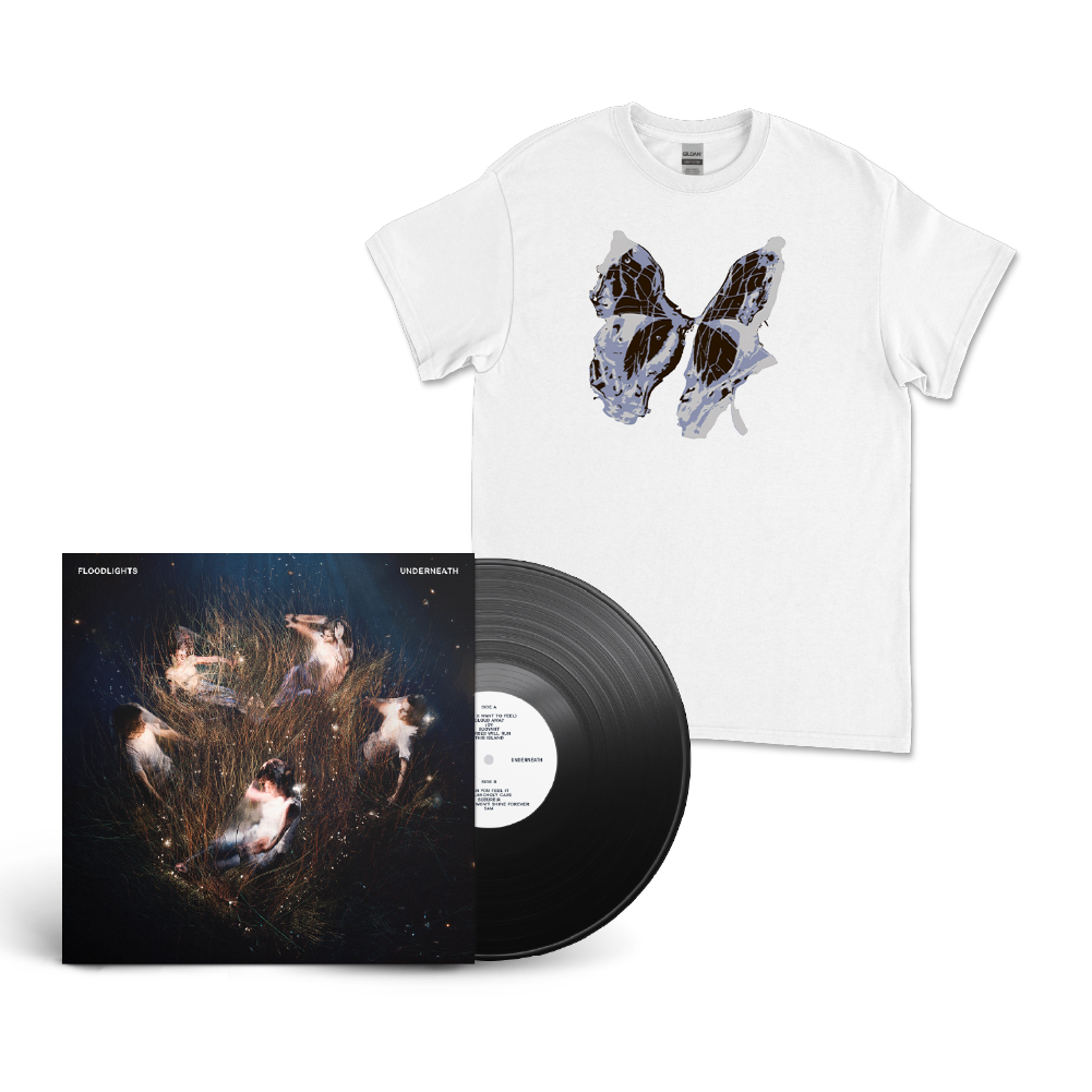 Floodlights / Underneath Vinyl & Butterfly Tee White Bundle ***PRE ORDER***