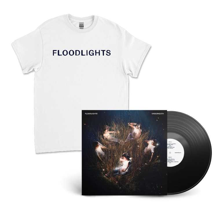 Floodlights / Underneath Vinyl & Type Tee White Bundle ***PRE ORDER***