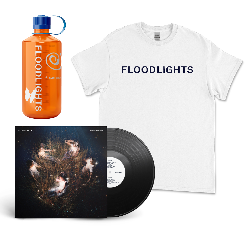 Floodlights / Underneath Vinyl, Nalgene & Type Tee White Bundle ***PRE ORDER***