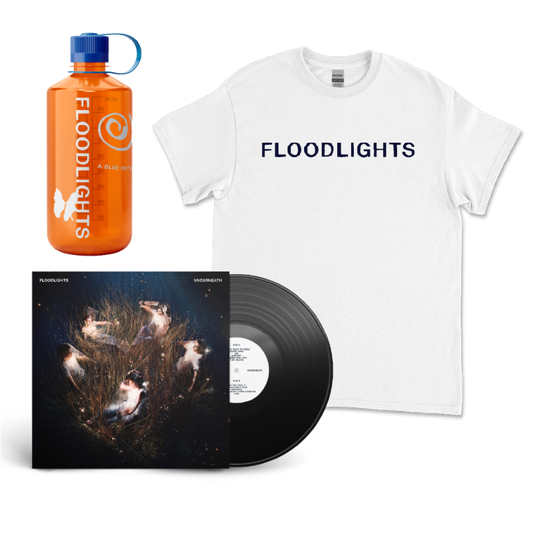 Floodlights / Underneath Vinyl, Nalgene & Type Tee White Bundle ***PRE ORDER***