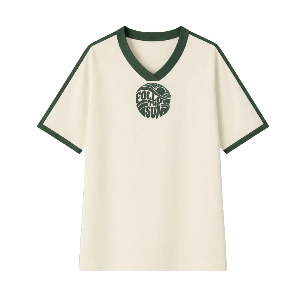 Xavier Rudd / Follow The Sun - Organic Cotton Premium Jersey (Antique White/Woodland Green)