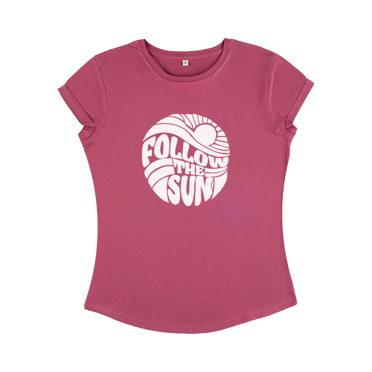 Xavier Rudd / Follow The Sun Women's Faded Burgundy Tee