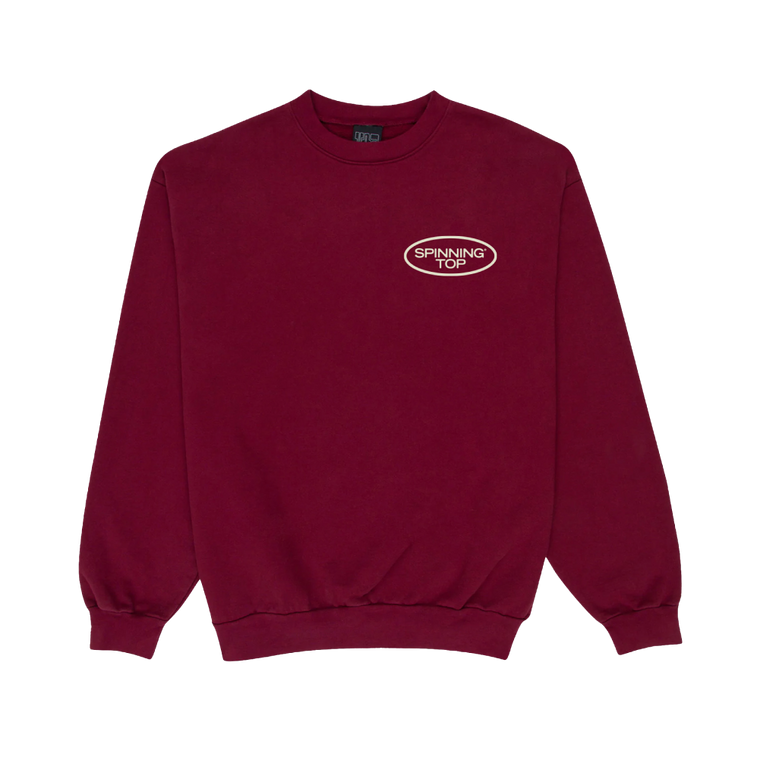 Spinning Top / Fam From Freo Red Crewneck