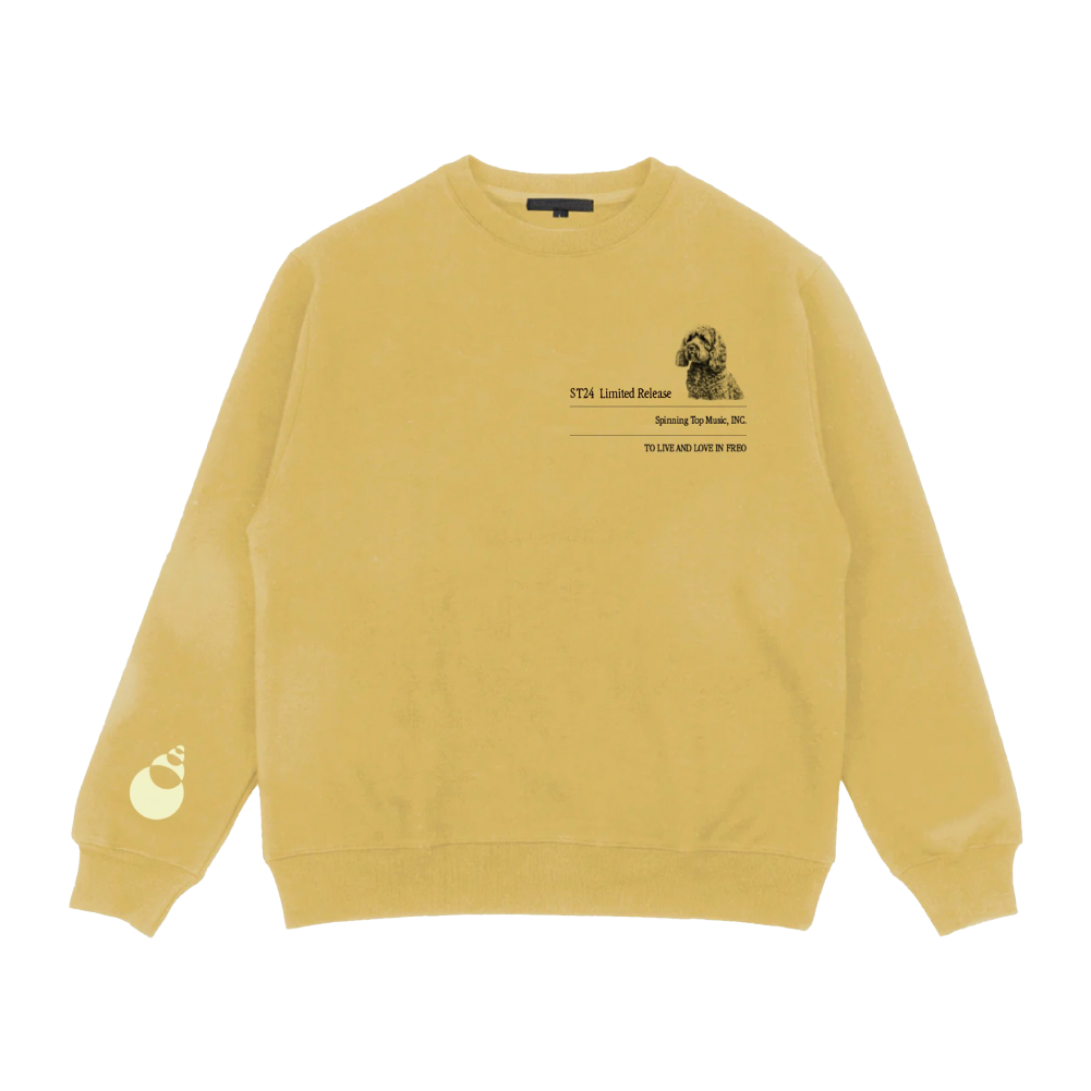 Spinning Top / Koma Dawg Mustard Crewneck