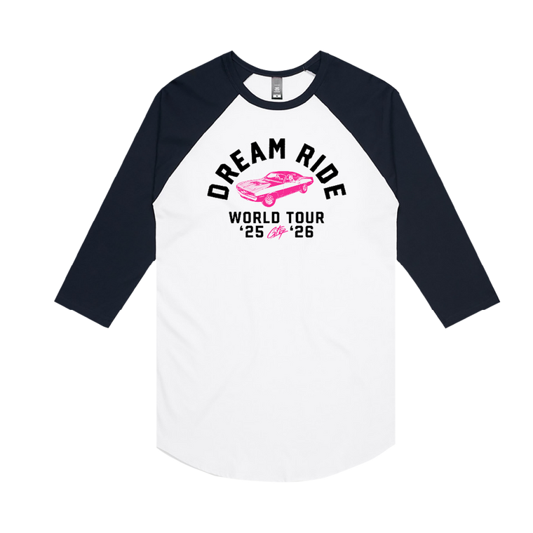 G Flip / Dream Ride World Tour White Raglan Longsleeve