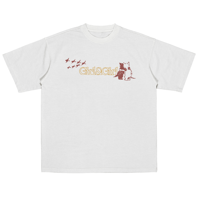 Girl and Girl / Hugs White T-Shirt